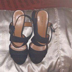 Indigo Rd. Navy blue wedge heels